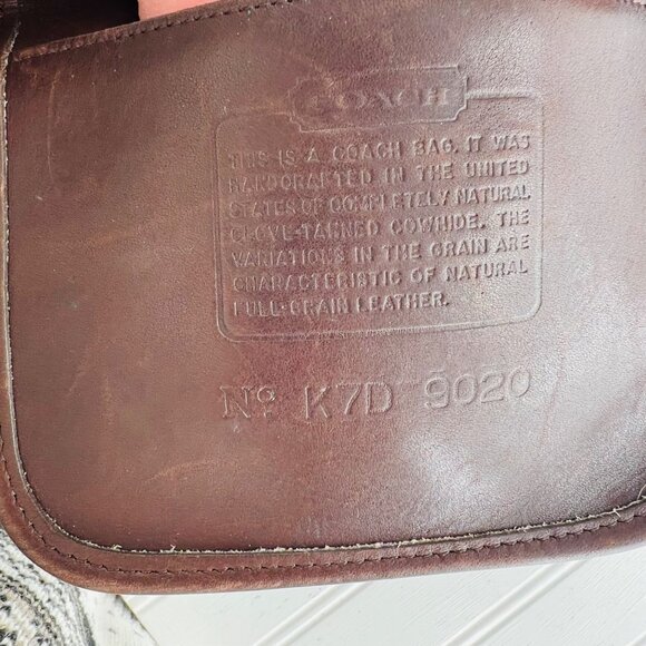 Vintage Coach Black Leather Small Ergo Mini Zip Handbag #9020 Made In The USA 19 - Picture 9 of 12